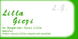 lilla giczi business card